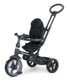 img 1 attached to 🚲 Joovy Tricycoo LX Kid's Tricycle: Push Handle, Adjustable Seat, 8 Stages - Black (2021)