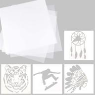 pralb 20pcs 7 mil 12 x 12 inches blank stencil sheets for stencils - reusable milky mylar templates | compatible with cricut & silhouette cutting machines (7 mil) logo