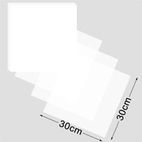 img 3 attached to Pralb 20Pcs 7 Mil 12 x 12 inches Blank Stencil Sheets for Stencils - Reusable Milky Mylar Templates | Compatible with Cricut & Silhouette Cutting Machines (7 Mil)