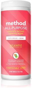 img 4 attached to 🍊 Pink Grapefruit All Purpose Cleaning Wipes - Convenient 30 CT Pack