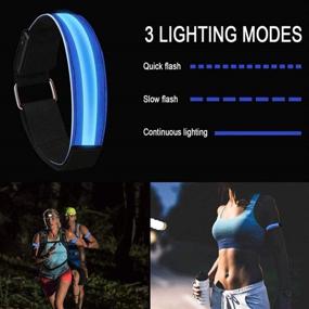 img 1 attached to LED Armband Running Reflective Gear - Bright LED Light up Bracelet Band for Women and Men (Pack of 2)