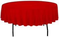🔴 gee di moda 70" round red tablecloth - washable polyester for buffet table, parties, holiday dinner & more logo
