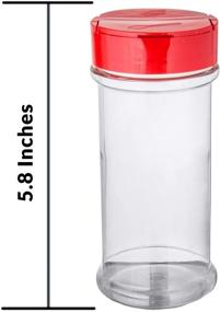 img 3 attached to 🌶️ Skyway Supreme 12 OZ Clear Plastic Spice Bottles - Set of 3 Seasoning Containers Jars with Flap Cap, Pour and Sifter Spice Shaker - Durable & Refillable for Herbs, Spices, and Rubs - BPA Free