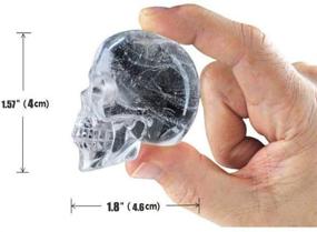 img 1 attached to 🧊 Ice Skull 3D Flexible Silicone Ice Cube Molds Tray, Set of 4 Giant Skulls, Round Ice Maker Mold