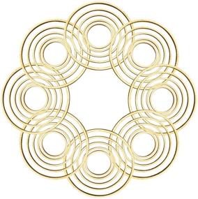 img 4 attached to 📿 Pack of 50 Round Earring Beading Hoop Rings - Open Bezels Linking Rings - DIY Craft Jewelry Making Supplies - Gold K, 5 Sizes