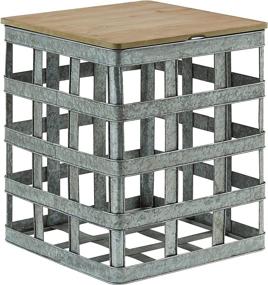 img 2 attached to Powell D1036A16 Galvanized Side Table