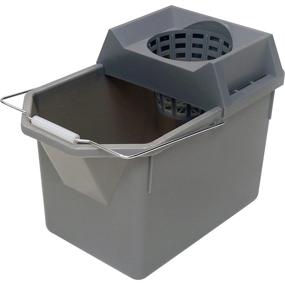 img 1 attached to Rubbermaid Commercial Products 15-Quart Lightweight Pail/Mop 🪣 Bucket: Efficient Mop Strainer/Wringer Combo - Gray (FG619400STL)