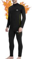 wintergear fleece men's thermal underwear: stay warm with compression base layer set for skiing and more логотип