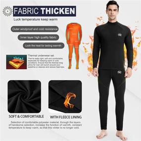 img 2 attached to Wintergear Fleece Men's Thermal Underwear: Stay Warm with Compression Base Layer Set for Skiing and More