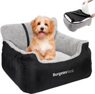 🐶 burgeonnest portable dog car seat for small dogs - fully detachable and washable puppy dog booster seats with storage pockets, clip-on leash, and soft travel carrier bed logo