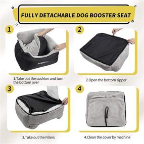 img 1 attached to 🐶 BurgeonNest Portable Dog Car Seat for Small Dogs - Fully Detachable and Washable Puppy Dog Booster Seats with Storage Pockets, Clip-On Leash, and Soft Travel Carrier Bed