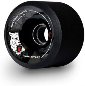 img 4 attached to 🔥 76mm Fireball Beast Longboard Skateboard Wheels - Set of 4 Wheels