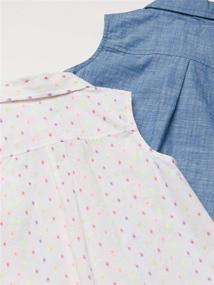 img 1 attached to Amazon Brand Sleeveless Chambray Multi Dots Girls' Clothing