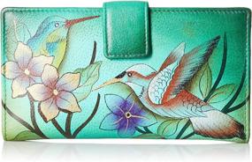 img 4 attached to 👜 Exquisite Anna Anuschka Painted Leather Women's Handbags & Wallets: The Paradise Collection