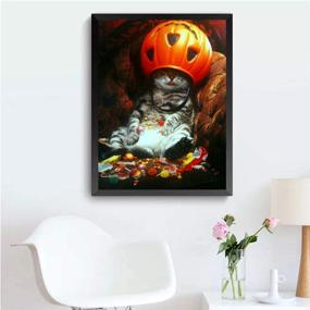 img 2 attached to 🐱 Majestic Candy Cat Diamond Painting Kit: Exquisite 5D Round Drill Craft for Stunning Home Wall Decor