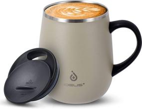 img 4 attached to ☕️ Ideus 16oz Insulated Coffee Mug: Spill Proof Lid & Handle, Perfect for Home & Office (Mars Celadon)