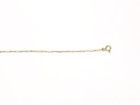 img 3 attached to 📿 Italian Sterling Silver Two Tone Mini Diamond-cut Bar Link Anklet with Cable Chain, 10 Inches