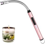 🔥 arectech plasma candle lighter usb rechargeable electric arc lighter for camping, candle lighting, cooking, bbqs, fireworks - rose gold logo