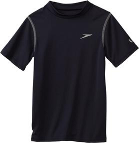 img 1 attached to 👕 Short Sleeve Swim Rashguard Tee for Big Boys by Speedo