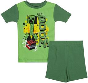 img 2 attached to 🎮 Minecraft Mojang Boys Pajamas Set: Cozy Boys' Clothing for Gaming Fans