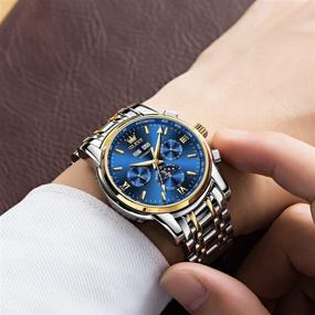 img 2 attached to ⌚ OLEVS Stainless Automatic Chronograph Business Watch