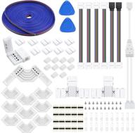 💡 enhance your led strip light setup with lightingwill 4-pin rgb led light strip connector kit: solderless adapters for 5050 multicolor led strip light логотип