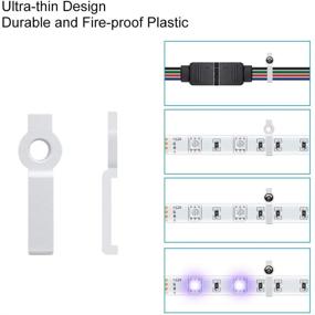 img 2 attached to 💡 Enhance Your LED Strip Light Setup with LightingWill 4-Pin RGB LED Light Strip Connector Kit: Solderless Adapters for 5050 Multicolor LED Strip Light