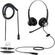 🎧 emaiker wired call center headset: noise cancelling microphone & u10p bottom cable, compatible with mtel nortel avaya digital polycom vvx shoretel aastra digium +plantronics logo
