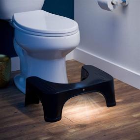 img 1 attached to 🚽 Squatty Potty Eclipse Toilet Stool - Enhanced with Motion-Activated Night Light, Black, 7 Inch