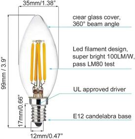 img 1 attached to 💡 6-Pack BRIMAX Candelabra Chandelier Bulbs with Equivalent Brightness