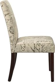 img 1 attached to Stylish and Refined Blakely Script Parsons Chairs - Set of 2: Elevate Your Dining Experience