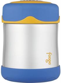 img 2 attached to Thermos FOOGO Vacuum Insulated Stainless Steel Food Jar, 10-Ounce, Blue/Yellow - Keep Food Fresh on the Go!