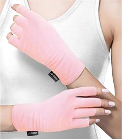 img 2 attached to 🧤 Copper Compression Arthritis Arthritic Fingerless Gloves: Soothing Relief for Achy Fingers