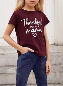 img 2 attached to 👭 Sidefeel Mother and Daughter Matching Sweatshirt: Stylish Short Sleeve Letter T Shirt for an Adorable Family Look