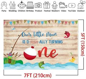 img 2 attached to Captivating O-Fish Ally Fish Birthday Photo Backgrounds: Rustic Wooden Boards for an Unforgettable Boys Go Fishing First Birthday Party