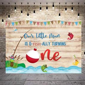 img 3 attached to Captivating O-Fish Ally Fish Birthday Photo Backgrounds: Rustic Wooden Boards for an Unforgettable Boys Go Fishing First Birthday Party