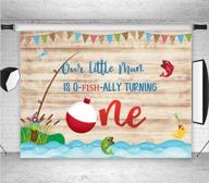 captivating o-fish ally fish birthday photo backgrounds: rustic wooden boards for an unforgettable boys go fishing first birthday party logo