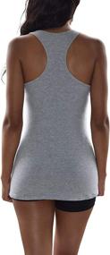 img 1 attached to 12-Pack Racer Back Tank Tops for Women - Sexy Basics Cotton-Spandex Stretch Color Tanks