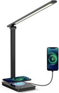 💡 smart led desk lamp: wireless charger, usb port, foldable, eye-caring with 5 modes, 9 brightness levels, timer | touch control home office reading lamp логотип