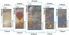 img 2 attached to 🎈 Cappadocia Hot Air Balloon Diamond Painting Kit - Full Square Drill, 5 Sets, Wall Decor DIY for Adults 30.7x15.75 inch