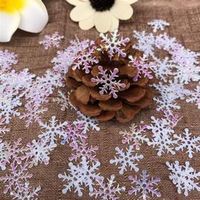 img 1 attached to 🎄 DIY Crafts: Artificial Frosted Mini Sisal Christmas Trees with Wood Base - Perfect Winter Ornaments for Christmas Home Decor - Includes Merry Christmas Letters and Snowflakes Confetti - Ideal for Tabletop Settings