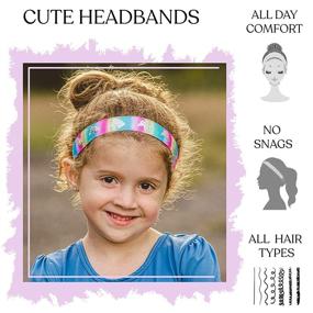 img 2 attached to FROG SAC Pack of 6 Unicorn Headbands for Girls - Adjustable Non Slip Grosgrain Unicorns Head Band Hair Accessories for Kids - Cute Elastic No Slip Fashion Headband for Little Girl Birthday Party Favors