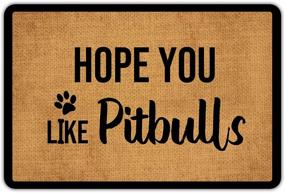 img 4 attached to Добро пожаловать Pitbulls Backing Doormat Outdoor