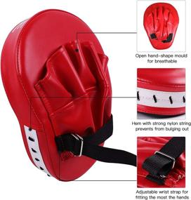 img 3 attached to SEISSO Boxing Muay Thai Pads: Premium Martial Arts Training Equipment for Kids, Youth and Adults - Ideal for Boxing Dojo, Taekwondo, Kickboxing, and Karate Sessions