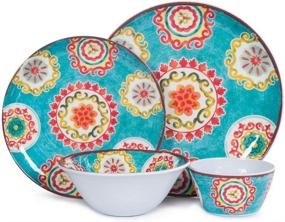 img 3 attached to 🌿 Outdoor Everyday Break Resistant Melamine Dinnerware for Enhanced Durability