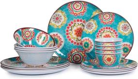 img 4 attached to 🌿 Outdoor Everyday Break Resistant Melamine Dinnerware for Enhanced Durability