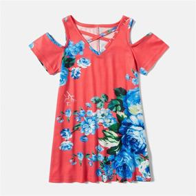 img 2 attached to 👗 Yaffi Printed Sleeve Matching Girls' Clothing