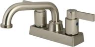 🚰 brushed nickel kingston brass kb2478ndl nuvofusion two handle laundry faucet with 5-3/4-inch spout reach логотип