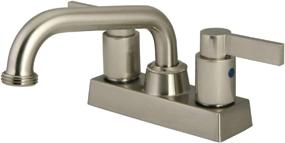 img 2 attached to 🚰 Brushed Nickel Kingston Brass KB2478NDL NuvoFusion Two Handle Laundry Faucet with 5-3/4-Inch Spout Reach