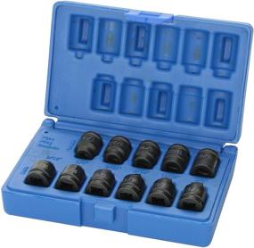 img 2 attached to 🔧 Optimized for SEO: 11-Piece Pipe Plug Socket Set by Grey Pneumatic - 3/8" Drive